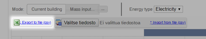 Export to file button