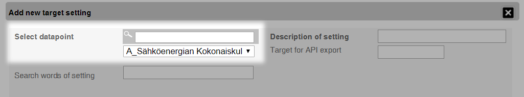 Selecting the data point