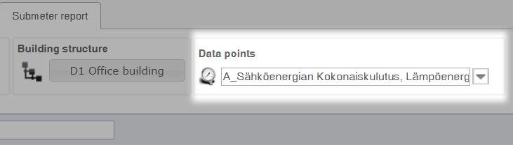 Selecting the data points