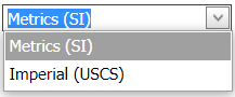 Selecting the unit system